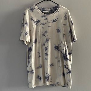 Navy & White Tie Dye Shirt